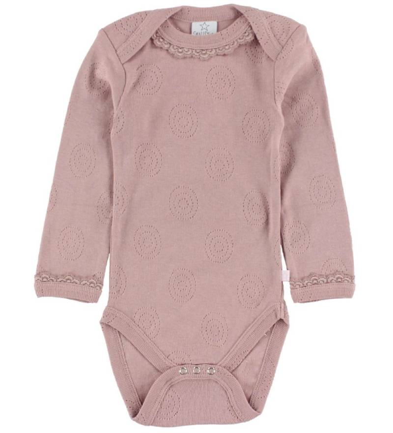 Smallstuff Body - l/ä - Puder m. Lochmuster/Spitzenrand - Smallstuff - 74 - Body L/Ä Smallstuff Body - l/ä - Puder m. Lochmuster/Spitzenrand - Smallstuff - 74 - Body L/Ä von Smallstuff