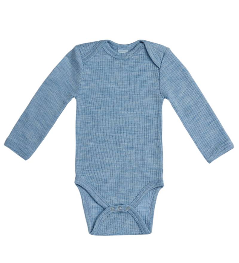Smallstuff Body l/ä - Wolle - Rib - Light Blue - Smallstuff - 2 Jahre (92) - Body L/Ä von Smallstuff