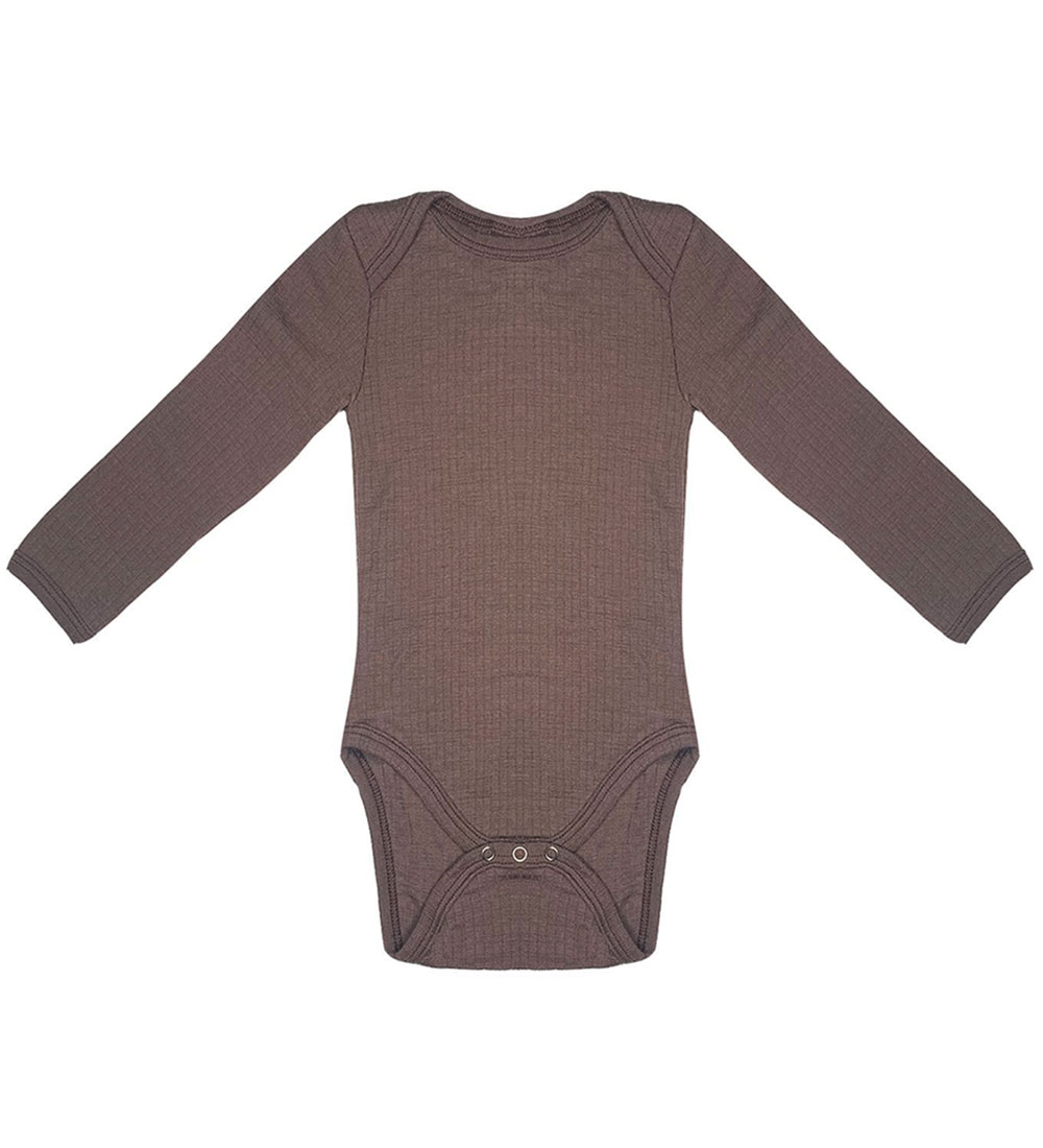 Smallstuff Body l/ä - Wolle - Rose Brown - Smallstuff - 3 Jahre (98) - Body L/Ä von Smallstuff
