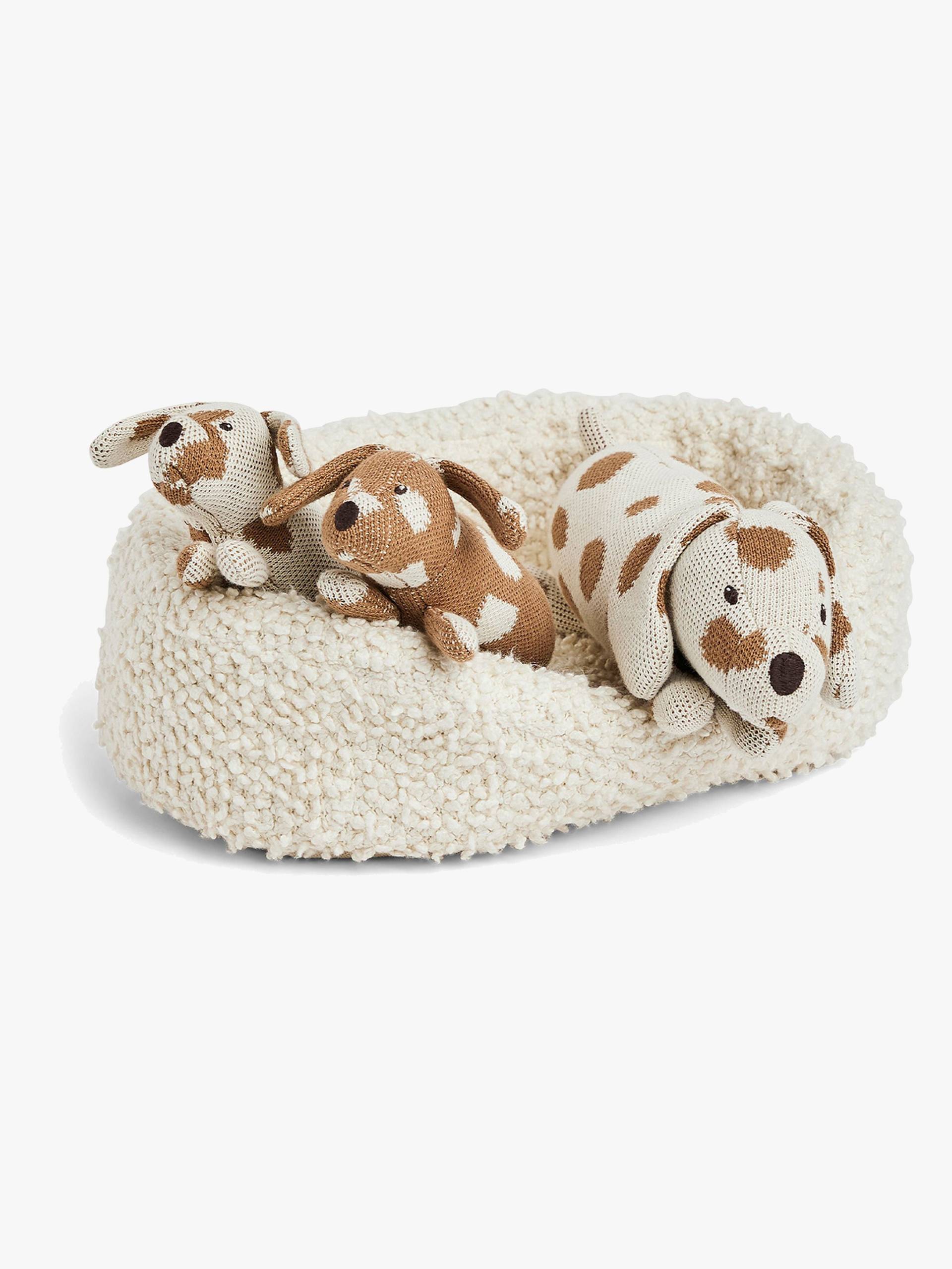 Smallstuff Hundekorb mit Hundemama und Welpen von Smallstuff