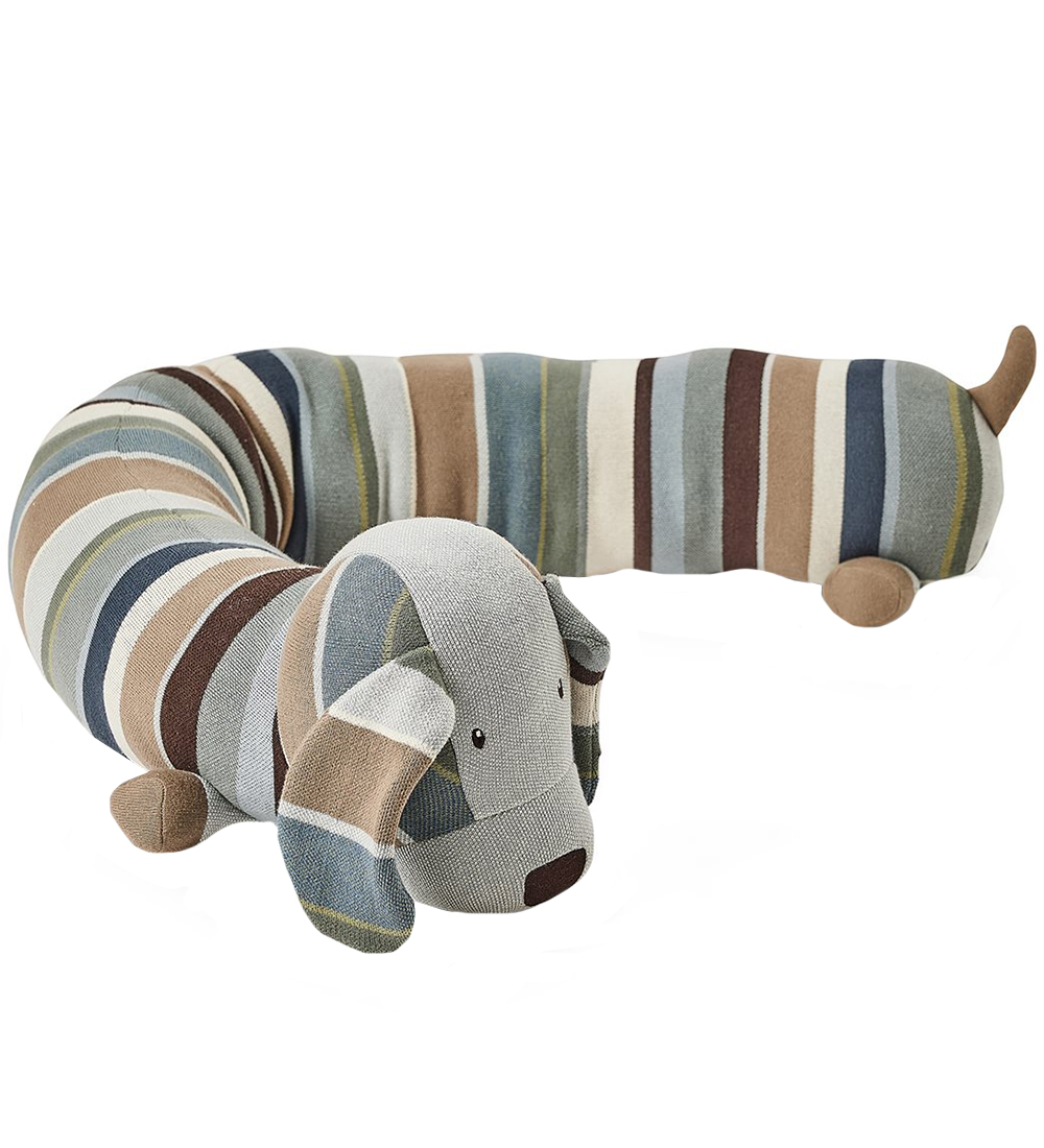 Smallstuff Kuscheltier - 130x10 cm - Betthund - Blau m. Streifen - Smallstuff - One Size - Kuscheltiere von Smallstuff