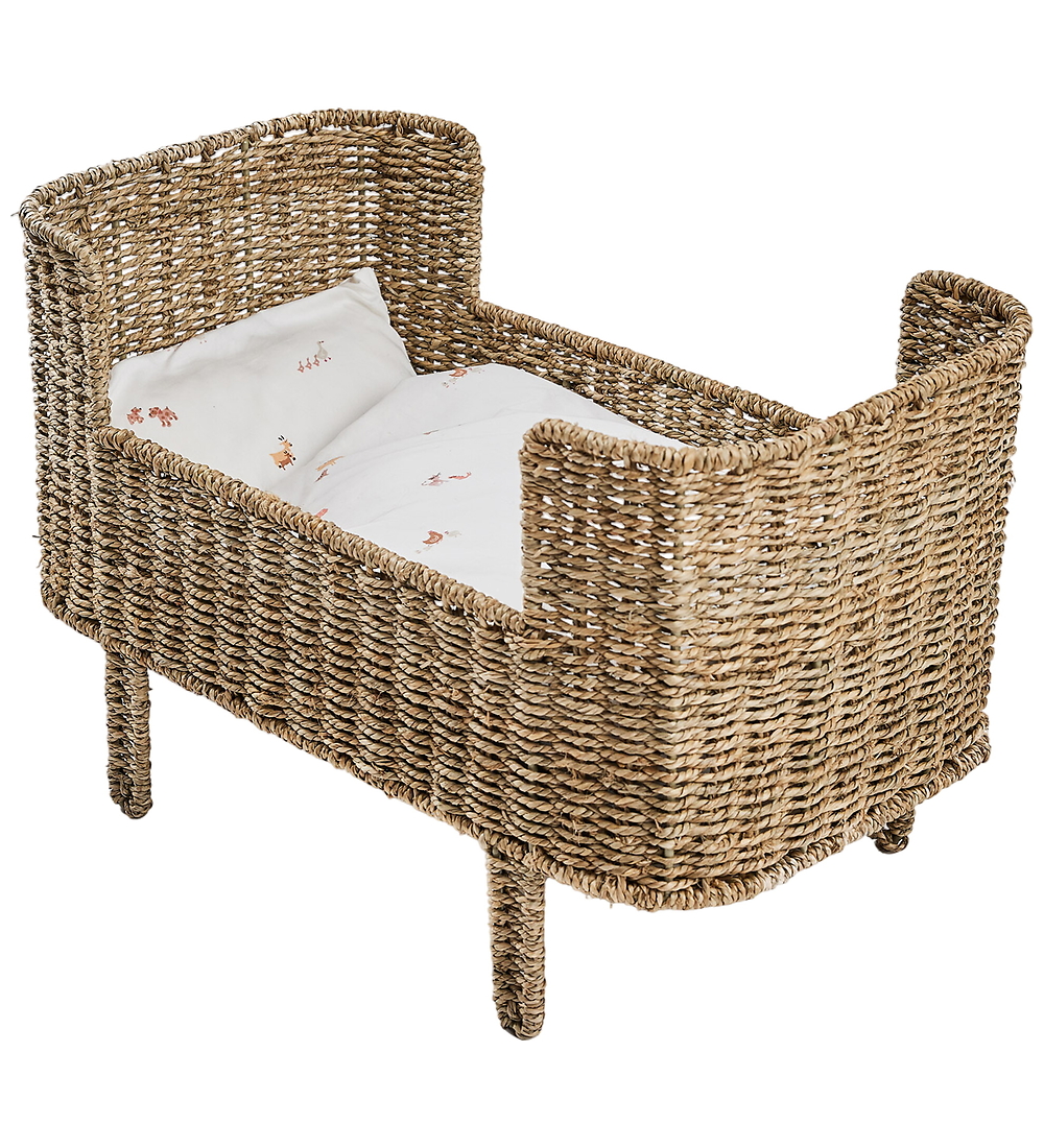 Smallstuff Puppenbett - Rosaline - Seegras - Smallstuff - One Size - Puppenbett von Smallstuff