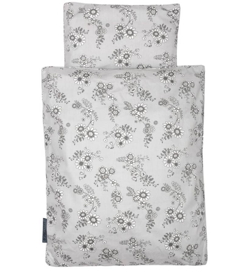 Smallstuff Puppenbettwäsche - Flower Garden - Grau - Smallstuff - One Size - Puppenbettwäsche von Smallstuff