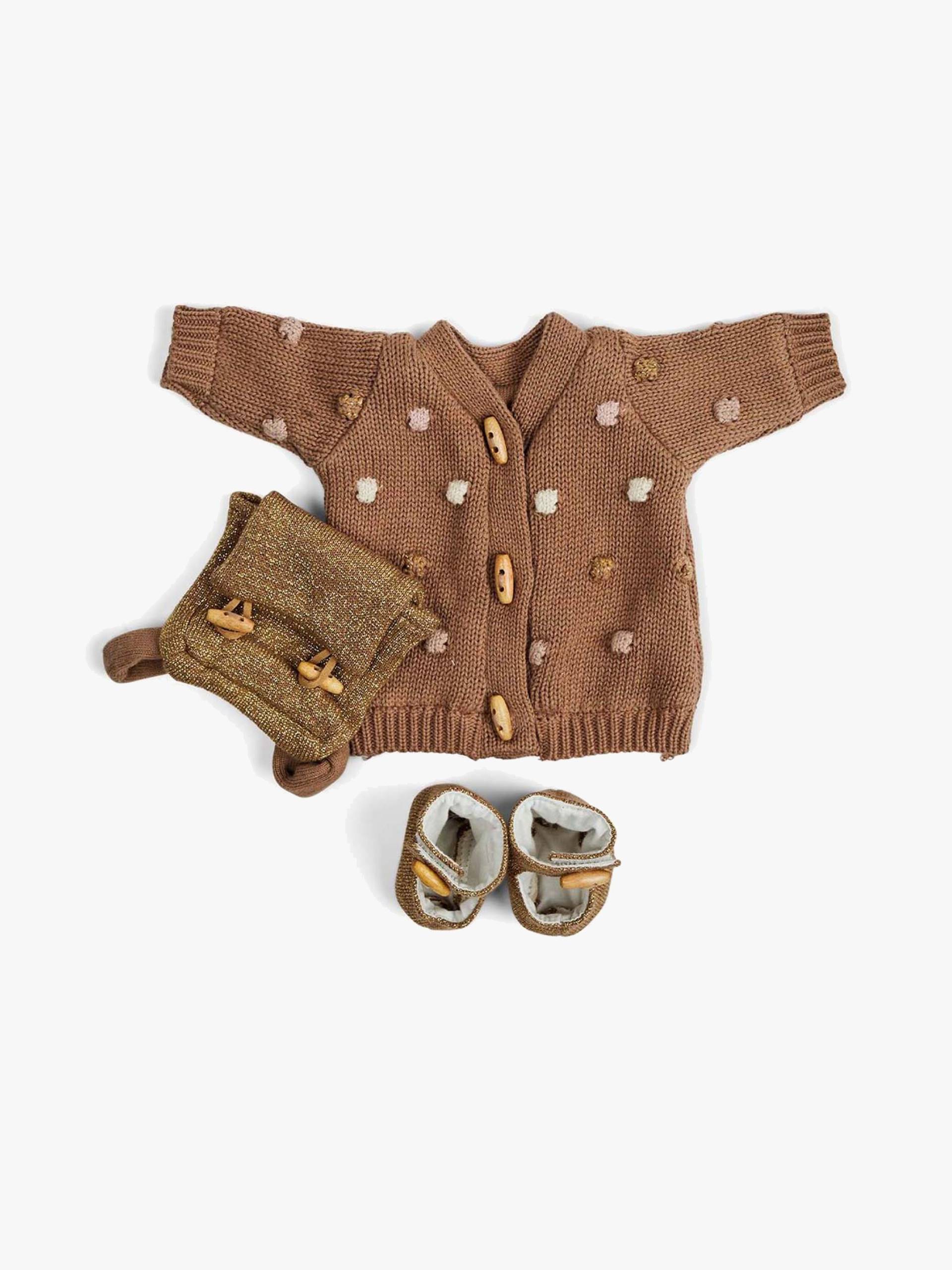 Smallstuff Puppenkleidung Strickjacke mit Schuhen & Kinder Rucksack Smallstuff Puppenkleidung Strickjacke mit Schuhen & Kinder Rucksack von Smallstuff