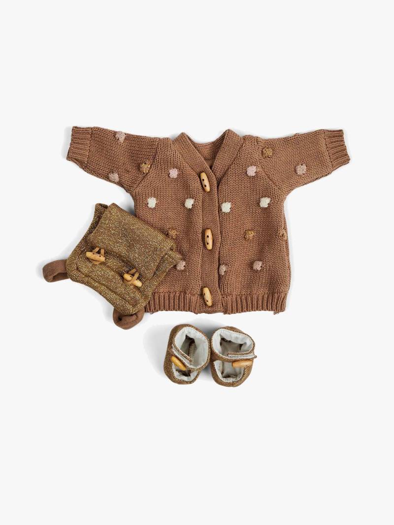 Smallstuff Puppenkleidung Strickjacke mit Schuhen & Kinder Rucksack Smallstuff Puppenkleidung Strickjacke mit Schuhen & Kinder Rucksack von Smallstuff