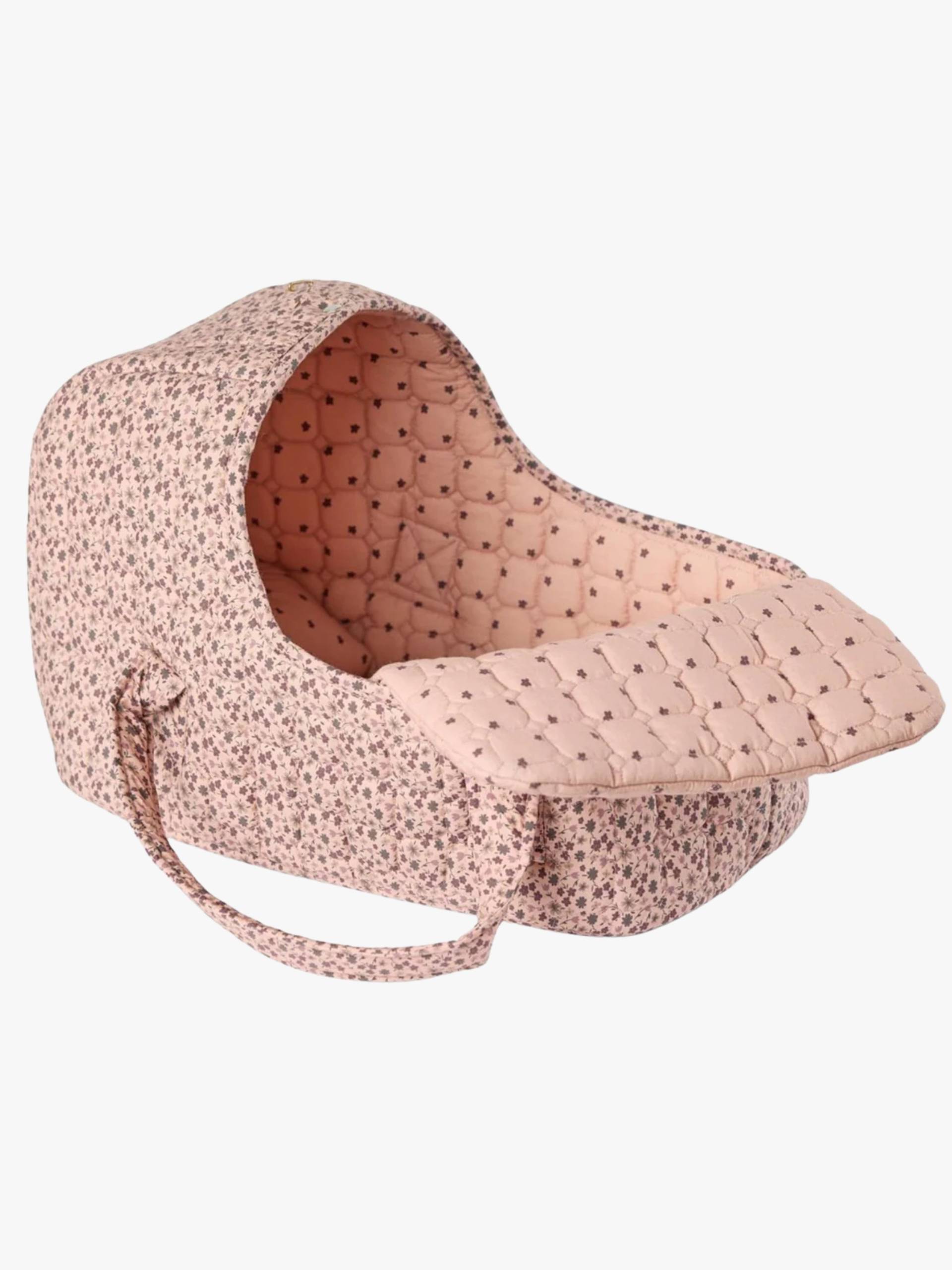 Smallstuff Puppenkorb mit Kissen und Decke Blumen von Smallstuff