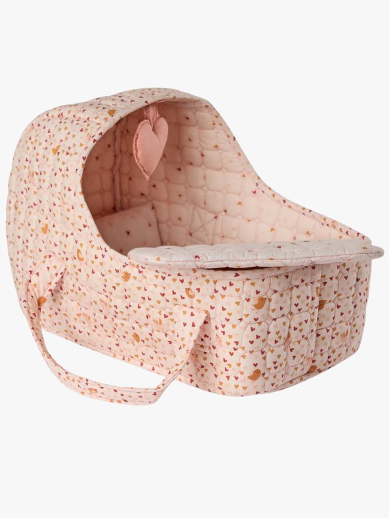 Smallstuff Puppenkorb mit Kissen und Decke Herzen von Smallstuff