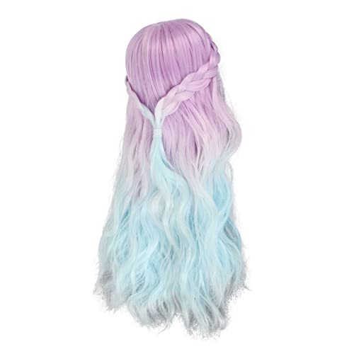Smandy Puppenperücke, Gradientenfarben Curly Style Long Hair Puppen -DIY -Ersatz durch 3 Blech -Internet (Farbverlauf Lila) von Smandy