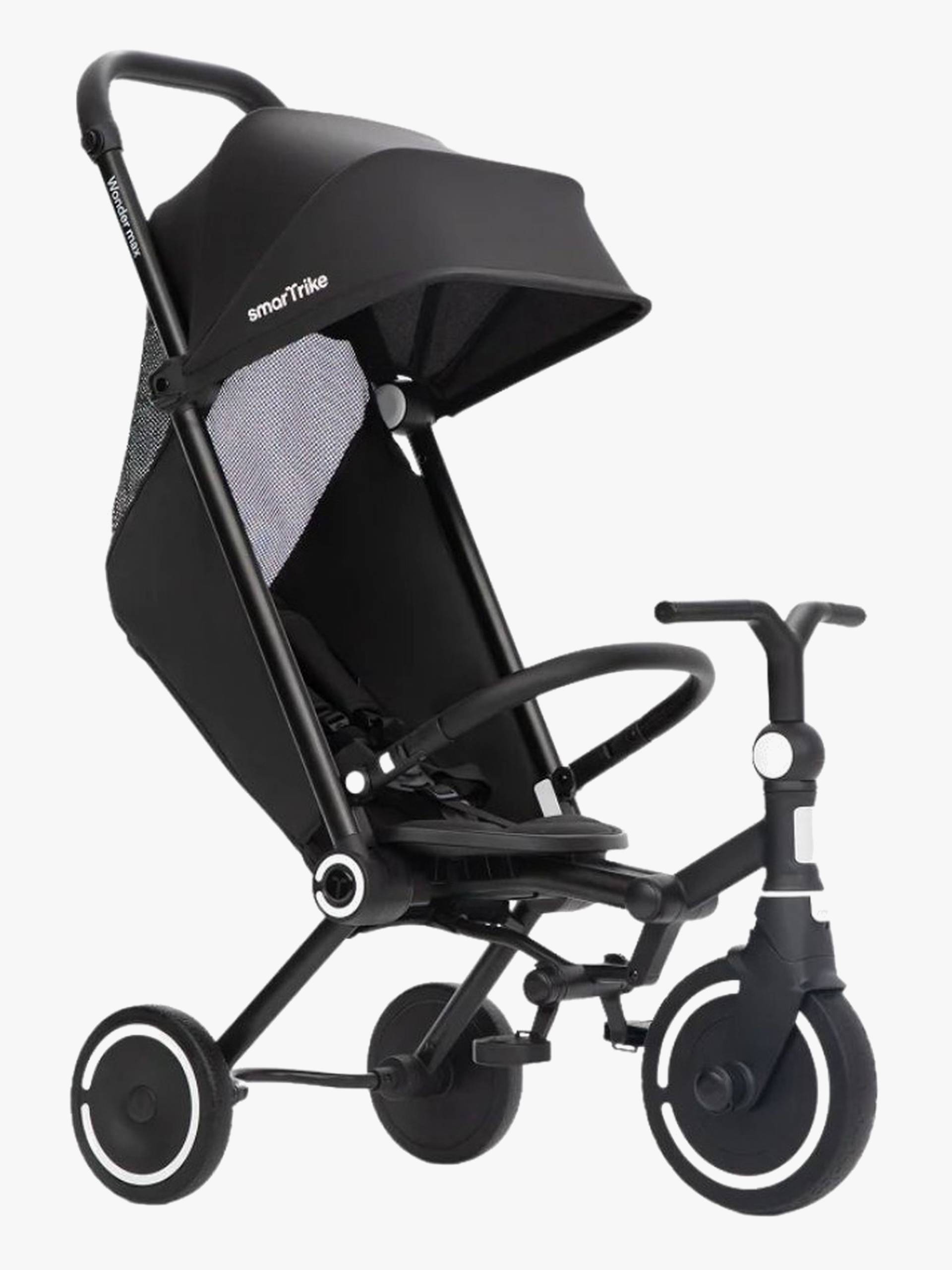 SmarTrike Wonder Max 3-rädriger 2-in-1-Wagen, Jet Black von SmarTrike