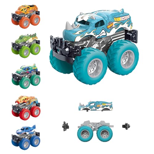 6er-Pack Monster Truck Spielzeug für Kinder - Tiere Abnehmbare Trucks Reibungsbetriebene Schieb- und Losfahr-Spielzeugautos Geburtstags Kinderfahrzeug-Spielzeug 6er-Pack Monster Truck Spielzeug für Kinder - Tiere Abnehmbare Trucks Reibungsbetriebene Schieb- und Losfahr-Spielzeugautos Geburtstags Kinderfahrzeug-Spielzeug von Smart BeBe