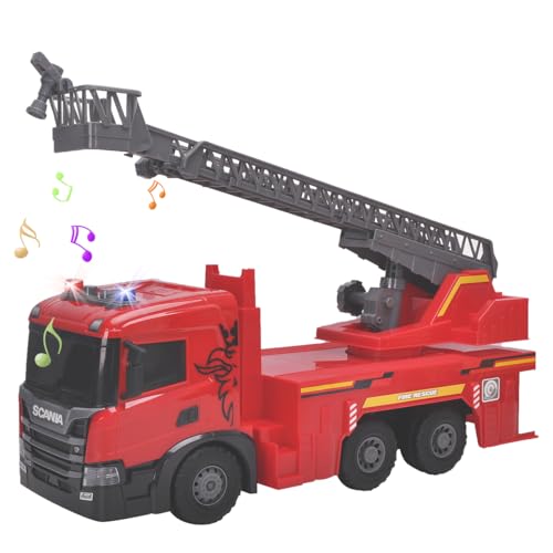 Smart BeBe Scania Extra große Spielzeug mit Lichtern und Sounds Reibung Müllwagen Spielzeug für Kinder (Feuerwehrauto) von Smart BeBe