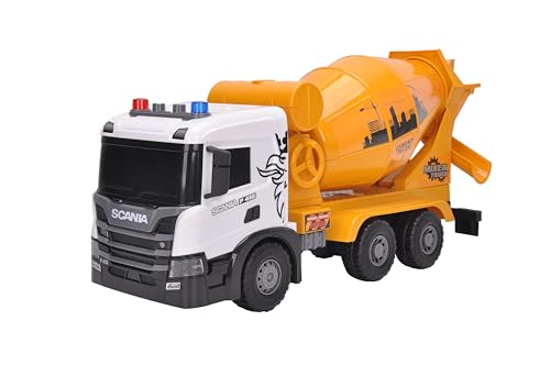 Smart BeBe Scania Extra große Spielzeug mit Lichtern und Sounds Reibung Spielzeug Müllwagen Spielzeug für Kinder (Betonmisch-LKW) von Smart BeBe