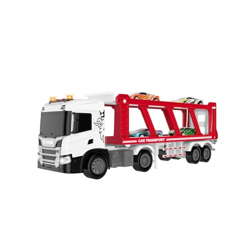 Transport-Autos Carrier LKW-Spielzeug für Kinder: Reibungsbetriebener Transporter mit 8 Rennwagen,Carrier-LKW-Spielzeug,Spielset mit Karte und Verkehrsschildern, Geburtstags fü Transport-Autos Carrier LKW-Spielzeug für Kinder: Reibungsbetriebener Transporter mit 8 Rennwagen,Carrier-LKW-Spielzeug,Spielset mit Karte und Verkehrsschildern, Geburtstags fü von Smart BeBe
