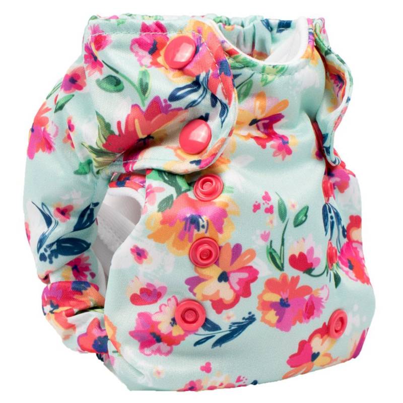 Smart Bottoms Born Smart 2.0 AIO für Neugeborene - Aqua Floral von Smart Bottoms