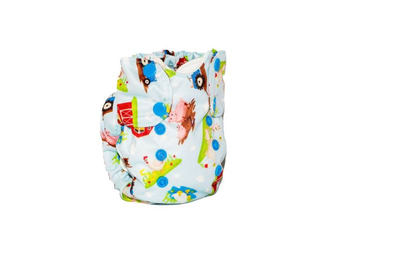 Smart Bottoms Born Smart 2.0 AIO für Neugeborene - Barnyard Babies von Smart Bottoms