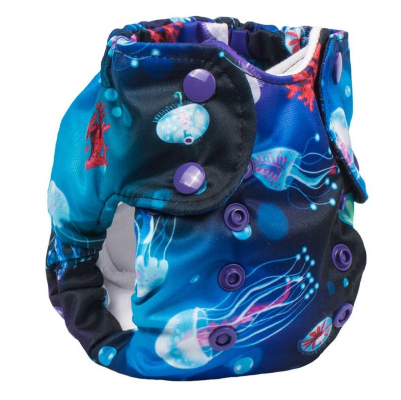 Smart Bottoms Born Smart 2.0 AIO für Neugeborene - Ocean Blooms von Smart Bottoms