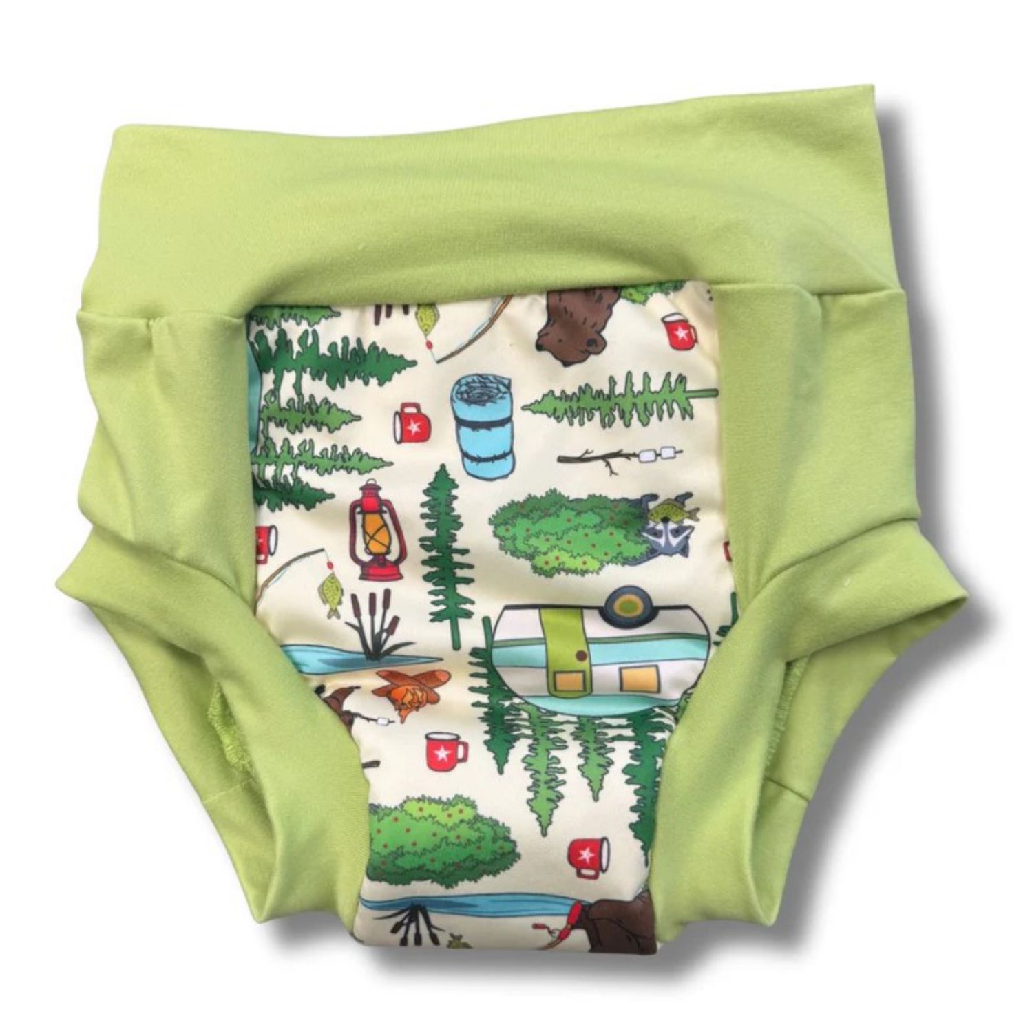 Smart Bottoms Daytime Trainer - S (18 - 24 Monate) Campfire Tails (grüner Rand) von Smart Bottoms