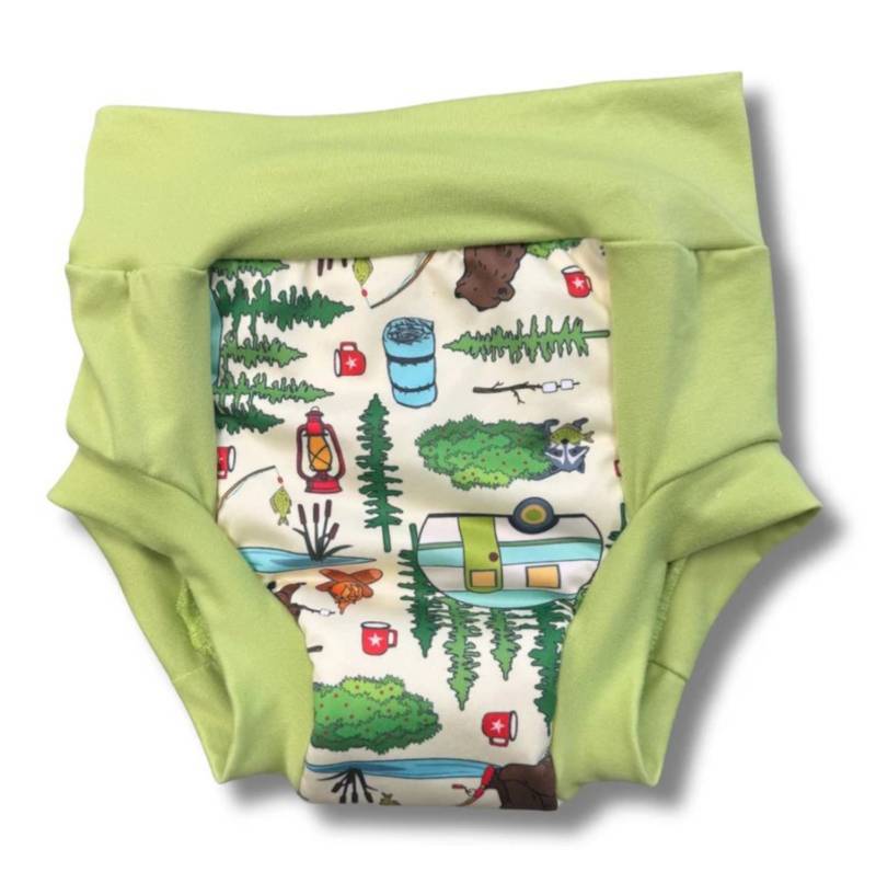 Smart Bottoms Daytime Trainer - S (18 - 24 Monate) Campfire Tails (grüner Rand) von Smart Bottoms
