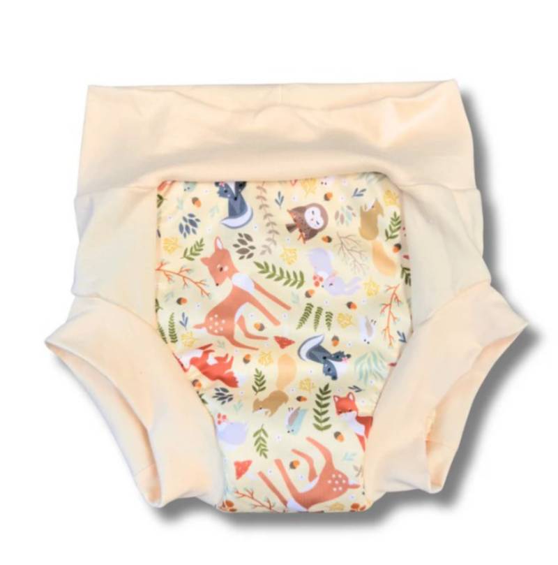 Smart Bottoms Daytime Trainer - S (18 - 24 Monate) Deer Friends (gelber Rand) von Smart Bottoms