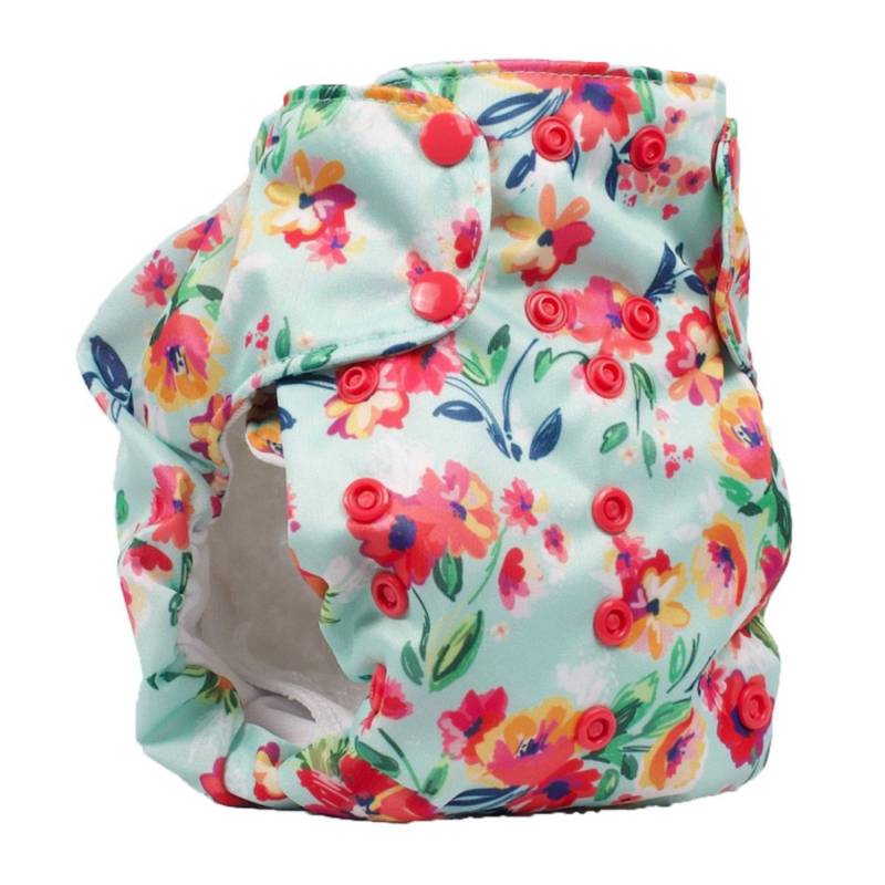 Smart Bottoms Dream Diaper 2.0 AIO One Size - Aqua Floral von Smart Bottoms