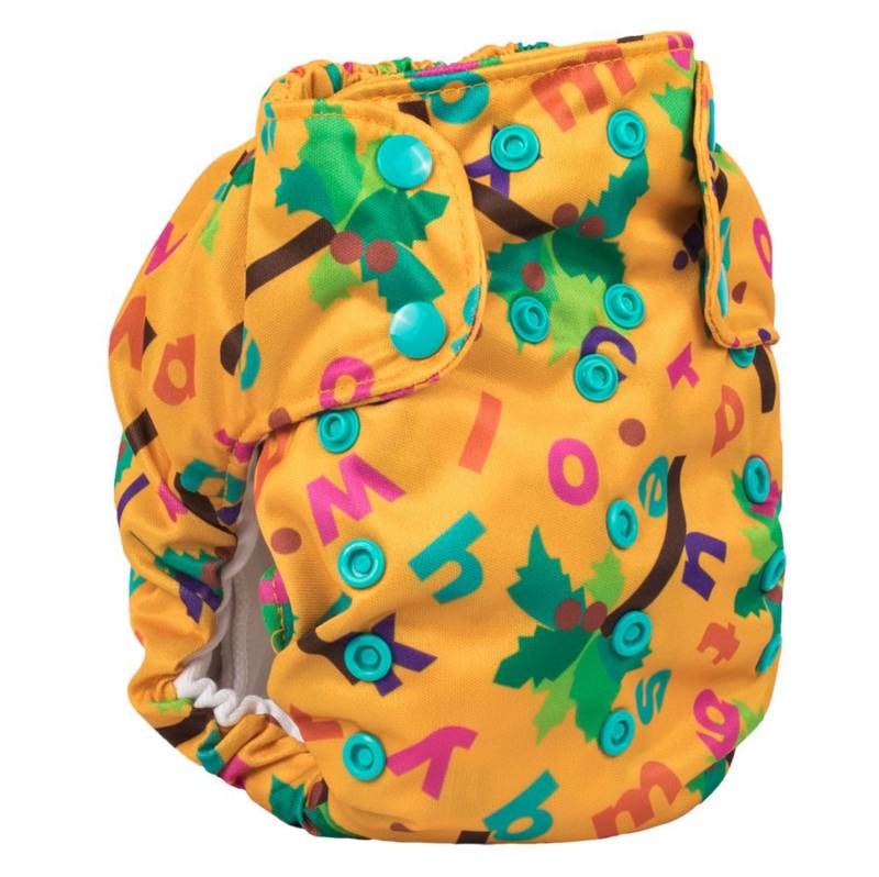 Smart Bottoms Dream Diaper 2.0 AIO One Size - Chicka Chicka Boom Boom ABC&#039;s von Smart Bottoms