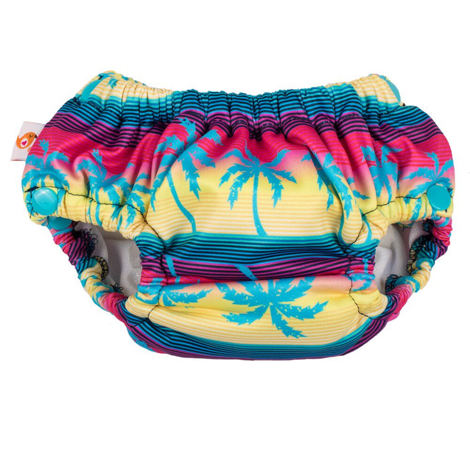 Smart Bottoms Mitwachsende Schwimmwindel - S (3,5 - 7 kg) Tropic Like It&#039;s Hot von Smart Bottoms