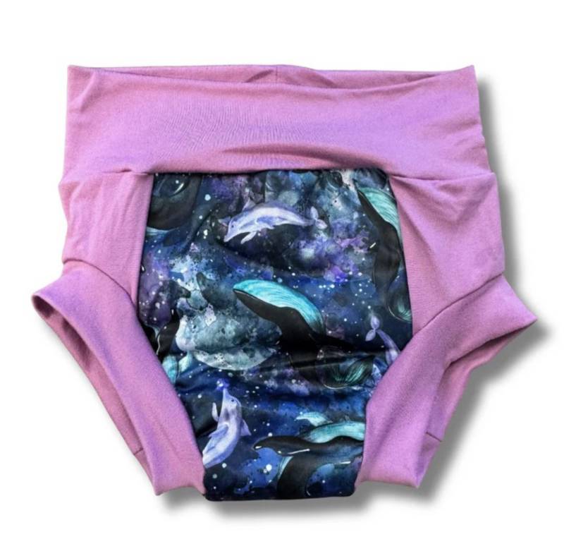 Smart Bottoms Nighttime Trainer - L (4 - 5 Jahre) Whimsea (lila Rand) von Smart Bottoms