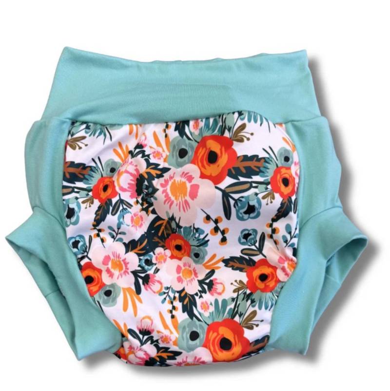 Smart Bottoms Pull-On Stoffwindel - M Ginny (blauer Rand) von Smart Bottoms
