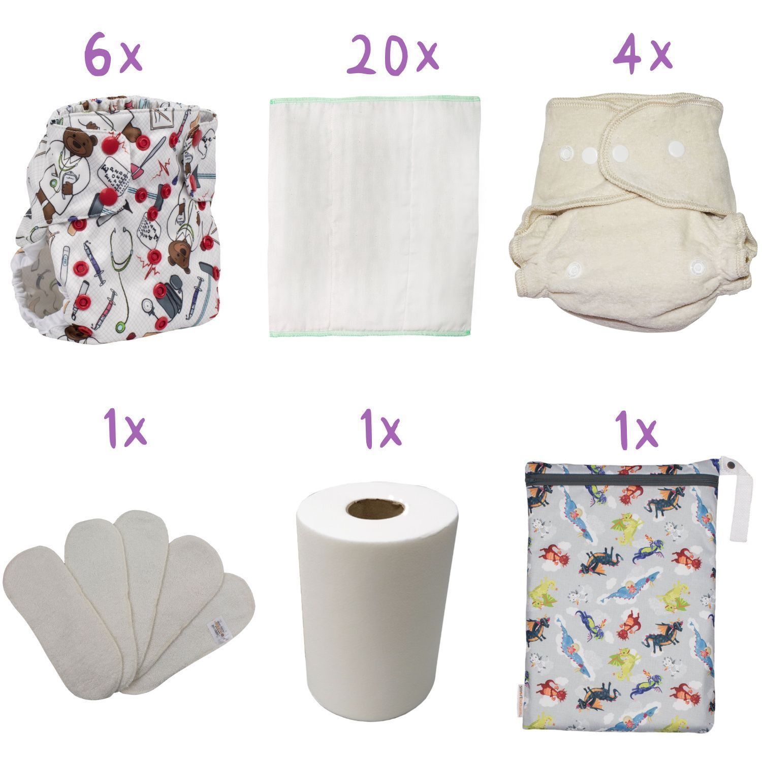 Smart Bottoms Too Smart 2.0 Überhose One Size Stoffwindel-Komplettpaket - Smart Bottoms Too Smart 2.0 Überhose One Size Stoffwindel-Komplettpaket - von Smart Bottoms