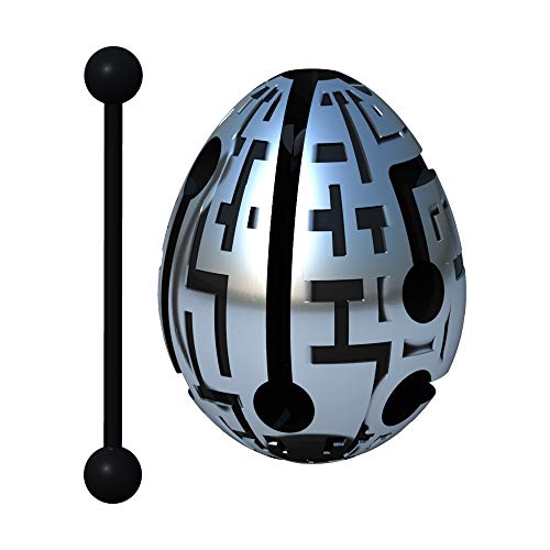 Smart Egg Techno: 3D Labyrinth Puzzle und Lernspielzeug für Kinder, Niveau 7 (leicht) in Einer Brainteaser Serie - Herausforderung und Spaß beim Lösen des Labyrinths im Ei von Smart Egg
