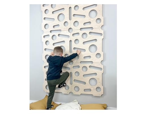 Kletterwandpaneele für Kinder – Baltisches Birkensperrholz, glatt geschliffen, sicher und umweltfreundlich, DIY Indoor Kletterwand für Kinder, unbeschichtet & natürliches Finish Kletterwandpaneele für Kinder – Baltisches Birkensperrholz, glatt geschliffen, sicher und umweltfreundlich, DIY Indoor Kletterwand für Kinder, unbeschichtet & natürliches Finish von Smart Fox Wood