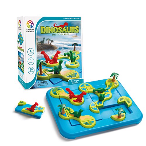 smart games - Dinosaurs Mystic Islands, Puzzle Game with 80 Challenges, 6+ Years, 24 x 24 x 6 cm (LxWxH) von SmartGames