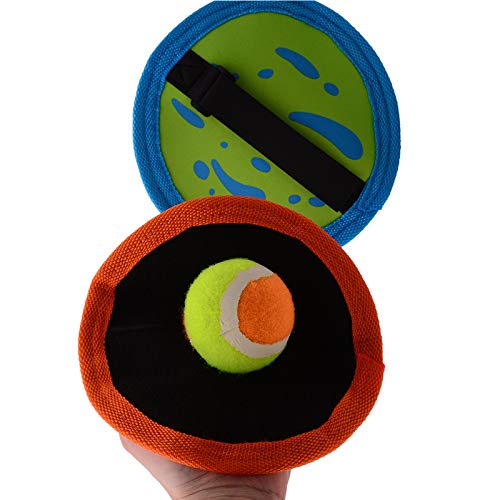 Smart-Planet Klettballspiel für Kinder Klettballset - 2 Fangscheiben mit Klettband Klettball Spiel Beachball Strandspiel Fangscheibe Ø ca. 19 cm von Smart-Planet