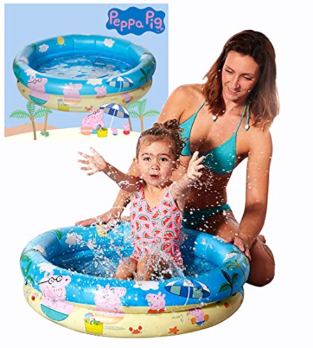Smart Planet Peppa Pig Baby Pool/Mini Baby Planschbecken 74 x 18 cm - Kleiner aufblasbarer Pool zum Baden für Babys und Kleinkinder für den Sommer von Smart Planet