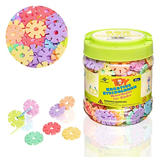 Smart-Planet 400 Steckblumen in Dose - Schneeflocken zum Stecken 3,3 cm Pastell Kinder Montessori Spielzeug Lernspielzeug Steckbausteine Stecksteine ab 3 Jahren Smart-Planet 400 Steckblumen in Dose - Schneeflocken zum Stecken 3,3 cm Pastell Kinder Montessori Spielzeug Lernspielzeug Steckbausteine Stecksteine ab 3 Jahren von Smart-Planet