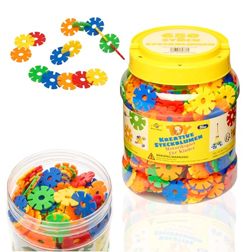 Smart-Planet 650 Steckblumen in Dose - großes Set Schneeflocken zum Stecken 3,3 cm - Kinder Spielzeug - Lernspielzeug - Steckbausteine Stecksteine ab 3 Jahren Smart-Planet 650 Steckblumen in Dose - großes Set Schneeflocken zum Stecken 3,3 cm - Kinder Spielzeug - Lernspielzeug - Steckbausteine Stecksteine ab 3 Jahren von Smart-Planet