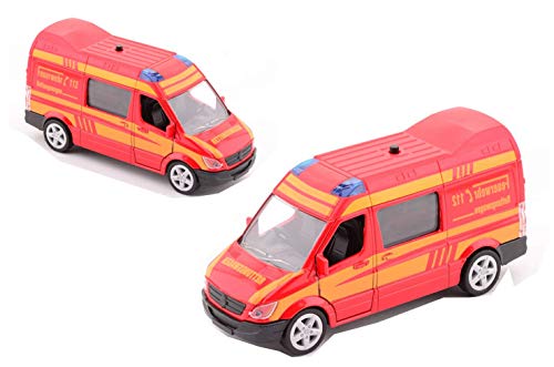 Smart-Planet Feuerwehrauto für Kinder - Super Cars Feuerwehrbus mit Licht und Sirene - Feuerwehr Spielzeugauto zum Spielen in Rot - Originalgetreu von Smart-Planet
