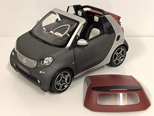 Smart fortwo Cabrio (A453), matt-dunkelgrau/Silber, 0, Modellauto, Fertigmodell, I-Norev 1:18 von Smart