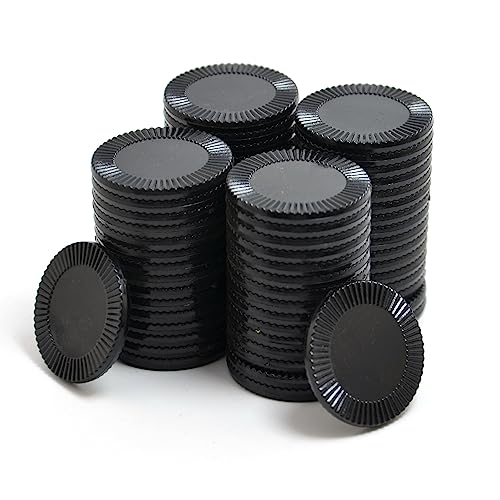 Smartdealspro Undurchsichtiger Lernzähler aus Kunststoff, Mini-Poker-Chips, Spielsteine mit Aufbewahrungsbox (schwarz, 32 mm (64 Stück, Sonnenblume) von SmartDealsPro