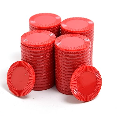Smartdealspro Undurchsichtiger Lernzähler aus Kunststoff, Mini-Poker-Chips, Spielsteine mit Aufbewahrungsbox, Rot, 32 mm (64 Stück, Sonnenblume) von SmartDealsPro