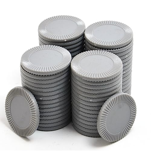 Smartdealspro Undurchsichtiger Lernzähler aus Kunststoff, Mini-Poker-Chips, Spielsteine mit Aufbewahrungsbox (Dunkelgrau, 32 mm (64 Stück, Sonnenblume) von SmartDealsPro