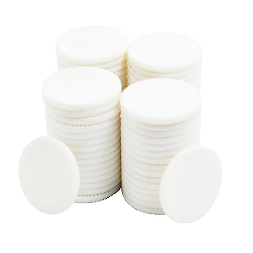 Smartdealspro Undurchsichtiger Lernzähler aus Kunststoff, Mini-Poker-Chips, Spielsteine mit Aufbewahrungsbox (Weiß, 32 mm (64 Stück, Sonnenblume) von SmartDealsPro