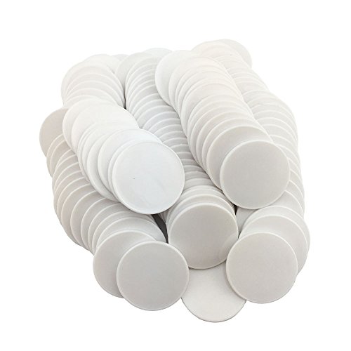 Smartdealspro Undurchsichtiger Lernzähler aus Kunststoff, Mini-Poker-Chips, Spielsteine mit Aufbewahrungsbox (Weiß, 40 mm) von SmartDealsPro