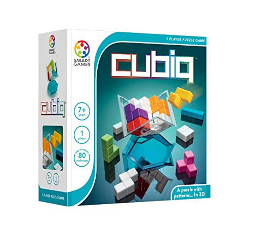 Smart Games - Cubiq, Puzzlespiel mit 80 Herausforderungen, ab 7 Jahren von SmartGames