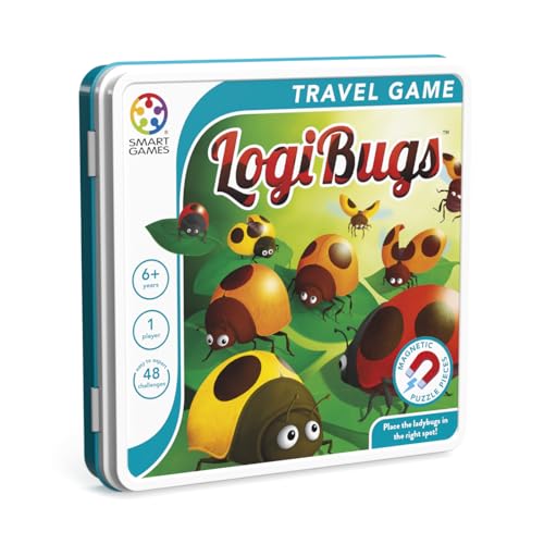 Smart Games - Logibugs - Brainstorming - Pädagogisches mehrstufiges Strategiespiel und Fähigkeitsentwicklung - Logik- und Reflexionsspiel - 6 Jahre + - 1 Spieler - Mehrsprachig - SGT 2004 von SmartGames