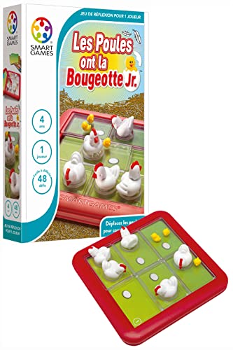 SmartGames - Die Hühner haben die Kerzenlampe Jr – Denkspiel – 48 Herausforderungen auf Stufe leicht bis schwer – Setzen Sie eine Henne auf jedes Ei – 1 Spieler – für Kinder ab 4 Jahren von SmartGames