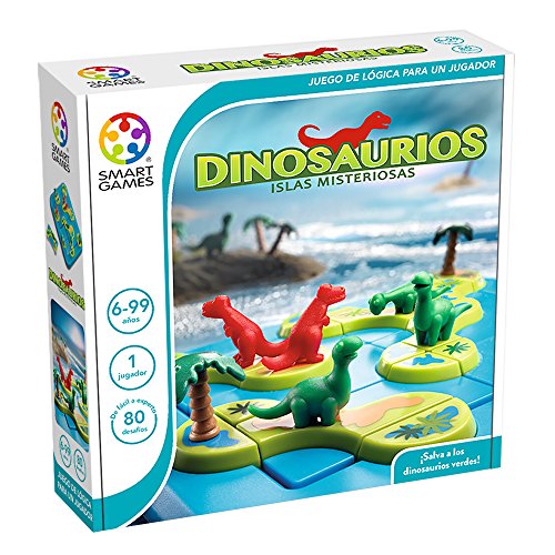 SmartGames - Dinosaurier: Geheimnisvolle Inseln | Puzzle 6 Jahre Oder älter | Brettspiele Kinder | Lernspiele 6 Jahre Oder älter | Geschenk Kind 6 Jahre | 80 Herausforderungen von SmartGames