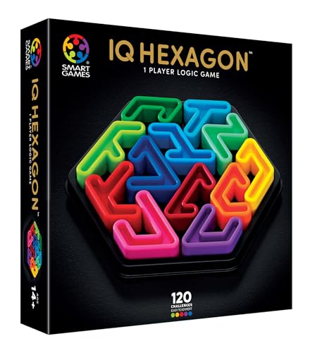 SmartGames - IQ Deluxe Hexagon, Puzzlespiel mit 120 Herausforderungen, ab 14 Jahren von SmartGames