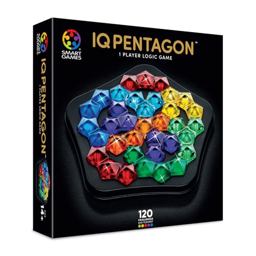 SmartGames - IQ Deluxe Pentagon, Puzzlespiel mit 120 Herausforderungen, ab 14 Jahren von SmartGames
