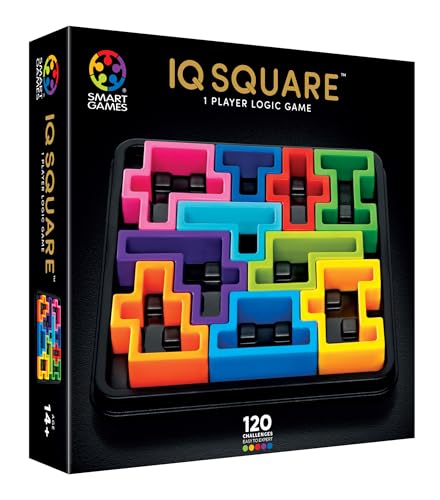 SmartGames - IQ Deluxe Square, Puzzlespiel mit 120 Herausforderungen, ab 14 Jahren von SmartGames